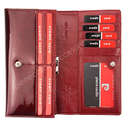 Portfel damski skórzany PIERRE CARDIN 02 LEAF 100 Szary