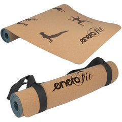 KORKOWA MATA DO ĆWICZEŃ JOGI 183x61x0.4CM ENERO FIT