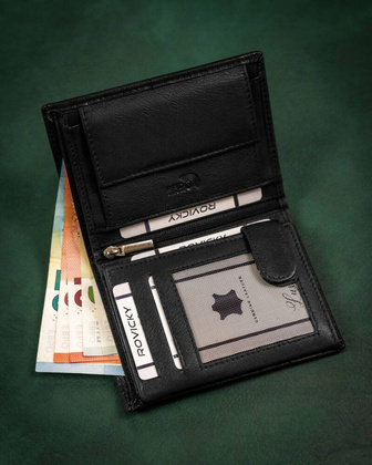 Duzy skorzany portfel meski bez zapiecia