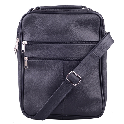 Torba na ramię skórzana KEMER T013 Czarna - min. zamówienie 20 / 50 / 100 szt.