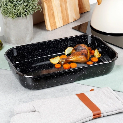 Emaliowana blacha do pieczenia brytfanna do smażenia 4,8 l