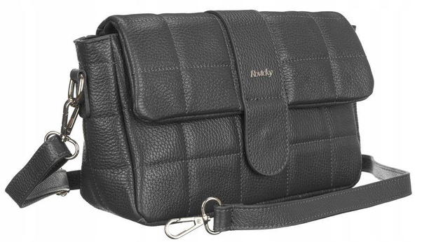 Pikowana listonoszka ze skóry Rovicky Szara