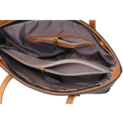 Torebka damska KEMER 780 Granatowo ruda - min. zamówienie 20 / 50 / 100 szt.