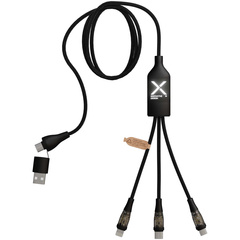 SCX.design C50 kabel szybkiego ładowania 5 w 1 o mocy 100 W/5 A z wyświetlaczem cyfrowym