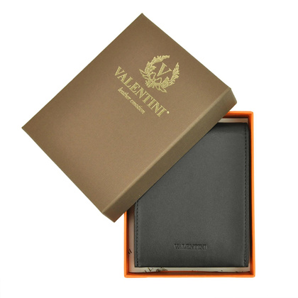 Portfel Męski Valentini 306 261 Skóra Naturalna Czarny