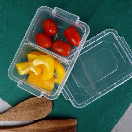 Pojemnik kuchenny dzielony do przechowywania żywności z pokrywką zamykany 500 ml