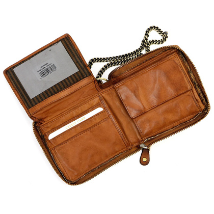 Skórzany damski portfel Gregorio WASH 104B camel-2