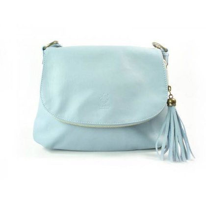 LISTONOSZKA A5 VERA PELLE SKÓRZANA TOREBKA CHLEBAK BABY BLUE VP1017BB
