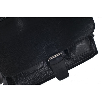 Torba na ramię skórzana KEMER B 890/JUCHT Czarna