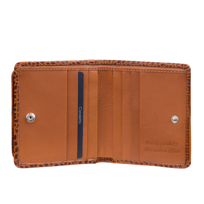 Portfel damski Canaletto koniak croco RFID PD1008s262