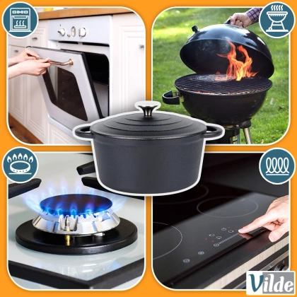 Garnek z pokrywką żeliwny CAST LINE 24 cm, 3,9 l