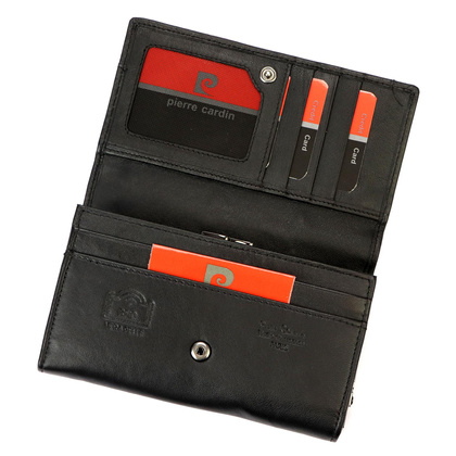 Portfel damski skórzany PIERRE CARDIN TILAK130 455 Granatowy