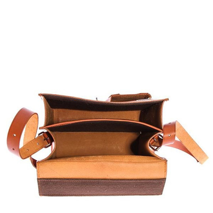 Raportówka 2-komorowa KEMER VOOC Vintage P37 Brązowa