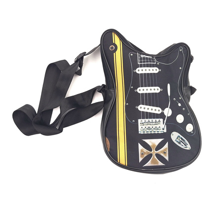 Torba na ramię w kształcie gitary z krzyżem maltańskim – Prezent dla gitarzysty - RBG-005