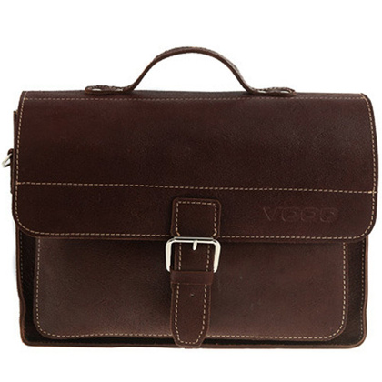 Skórzana torba na ramię teczka KEMER VOOC TC5 czarny