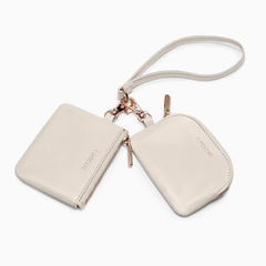 Brelok z saszetkami skórzanymi PUCCINI VULCANO ZN92512 6A Beżowy