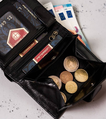 Skórzany portfel na karty z systemem rfid protect