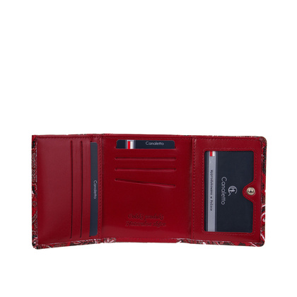 Mały czerwony portfel damski BajuBaj z kolorowej skóry naturalnej – styl i funkcjonalność PD2001Cs167 RFID