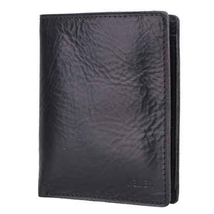 Portfel męski skórzany KEMER 348 Czarny - min. zamówienie 20 / 50 / 100 szt.