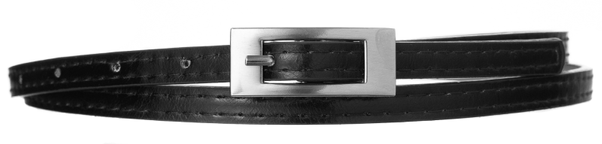 Damski pasek skórzany wąski cavaldi czarny