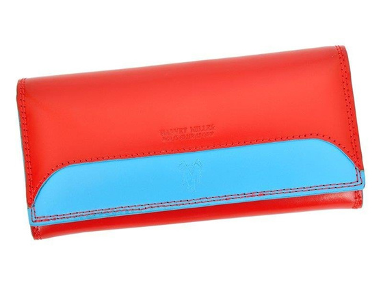 Portfel damski skórzany PELLUCCI Polo Club 8 PL11 Czerwony