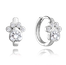 MINET Kolczyki srebrne ŁAPY z białymi cyrkoniami