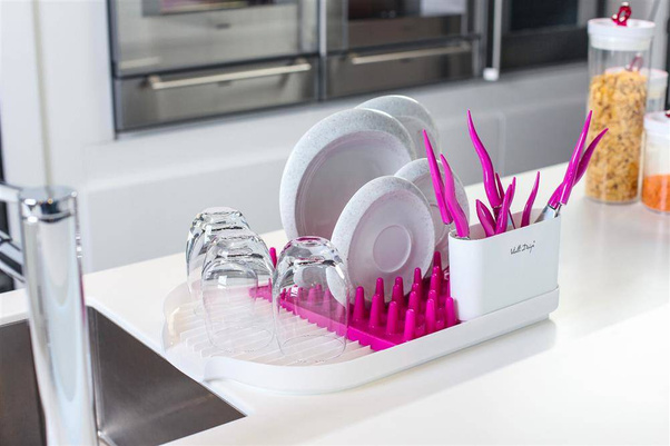 Ociekacz na naczynia Colori fuksja 24007