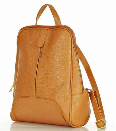 Plecak skórzany włoski MAZZINI - Capri Elegante skóra dollaro brąz camel - min. zamówienie 20 / 50 / 100 szt.