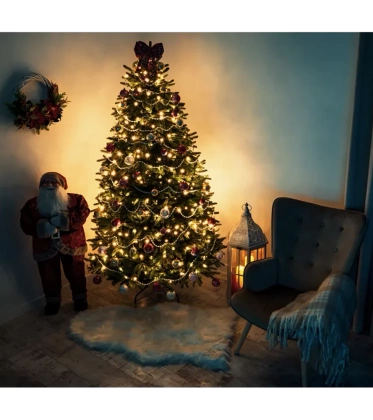 Choinka sztuczna PE08 220 cm FULL PE ZIELONA z metalowym stojakiem