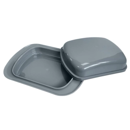 Maselniczka z przykryciem maselnica szara pojemnik na masło