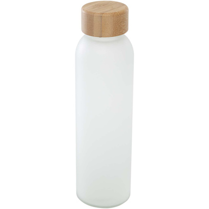 Matowa butelka ze szkła sodowo-wapniowego Lume 500 ml z zakrętką bambusową