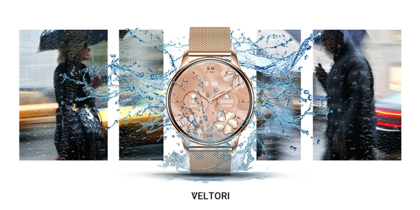 Smartwatch Damski Veltori VT300-1 Złota Bransoleta