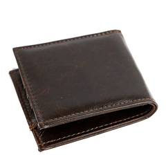 P-03 Portfel skórzany męski - gnieciony brąz KEMER