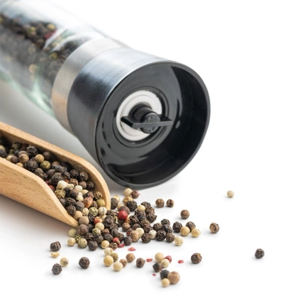 Młynek do mielenia przypraw do pieprzu i soli szklany ręczny 13 cm