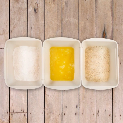 Zestaw pojemników do panierowania pojemnik zestaw 3 el.