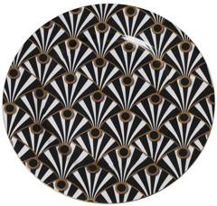 Podtalerz czarny w biało-złote wzory