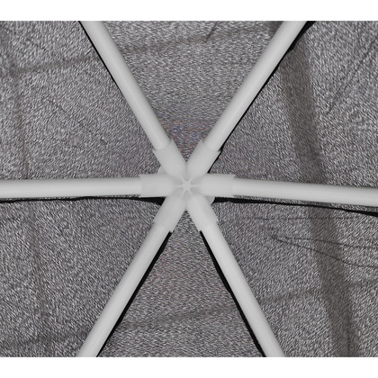 PAWILON OGRODOWY SZEŚCIOKĄTNY 2x2x2x2.5M Z MOSKITIERĄ SZARY