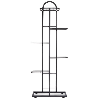 Kwietnik 6-poziomowy na doniczki metalowy czarny 118cm