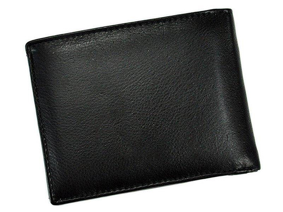 Klasyczny, poziomy skórzany portfel męski bez zapięcia