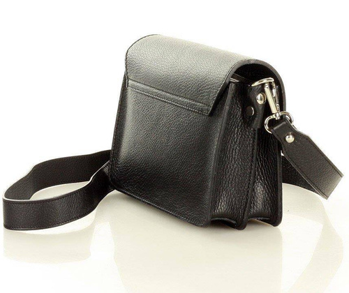 MARCO MAZZINI Torebka listonoszka skórzana messenger italian design czarna - min. zamówienie 20 / 50 / 100 szt.