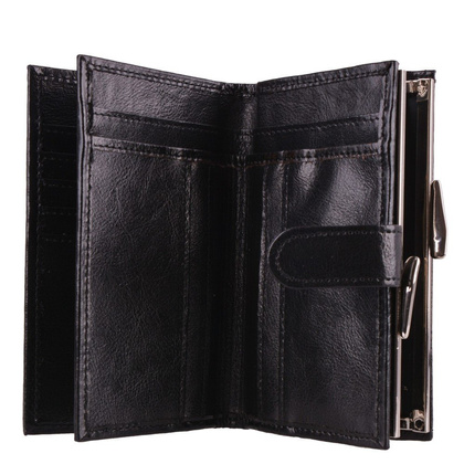 Portfel damski skórzany KEMER P13 Czarny - min. zamówienie 20 / 50 / 100 szt.