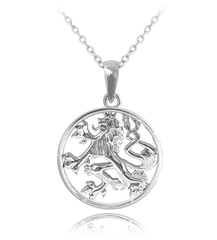 MINET Naszyjnik srebrny CZESKI LEW