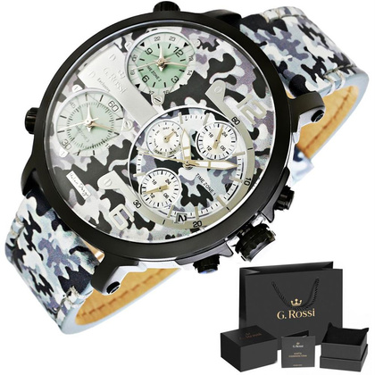 Zegarek Męski G.Rossi Triple Time E11706A2-6F2