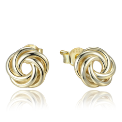 MINET Pozłacane przyzwoite srebrne kolczyki