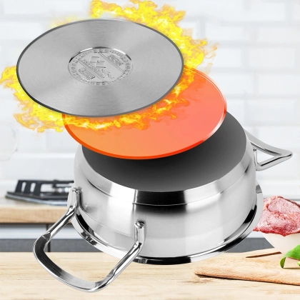 Garnek stalowy z pokrywką 18/10 PREMIUM 0,7 l ORION