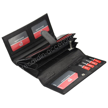 Portfel damski skórzany PIERRE CARDIN 02 LEAF 102 Szary