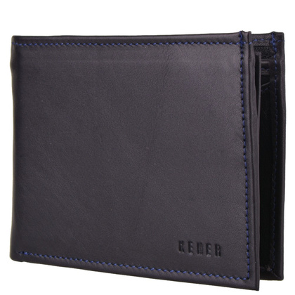 Portfel męski skórzany KEMER P29N LK Czarny / Granatowy - min. zamówienie 20 / 50 / 100 szt.