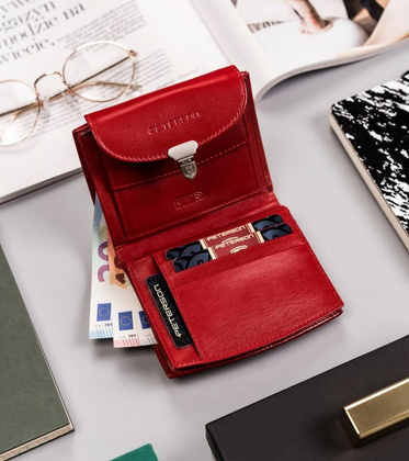 Skórzany portfel damski z systemem rfid