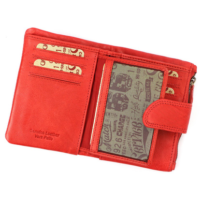 Portfel damski skórzany CBL2224-GWS Czerwony