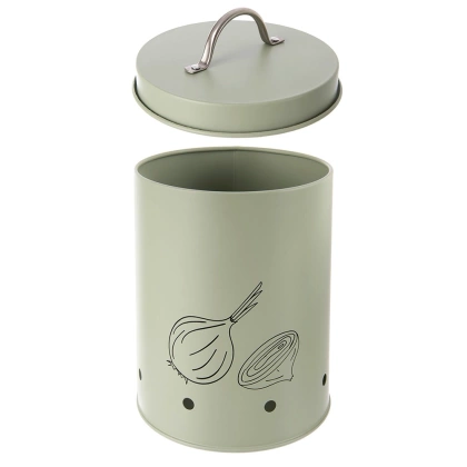 Pojemnik na warzywa i owoce metalowy zielony GREENISH 2,4 l